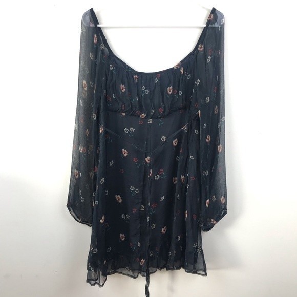 Rahi ditsy sweetheart Bohemian Boho Peasant Floral Print Festival mini dress M - Picture 6 of 9